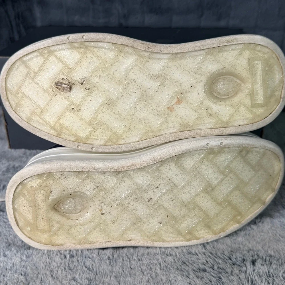 Kurt Geiger London Platform Sneakers Womens 38 White Rainbow Metallic Leather - Picture 8 of 9